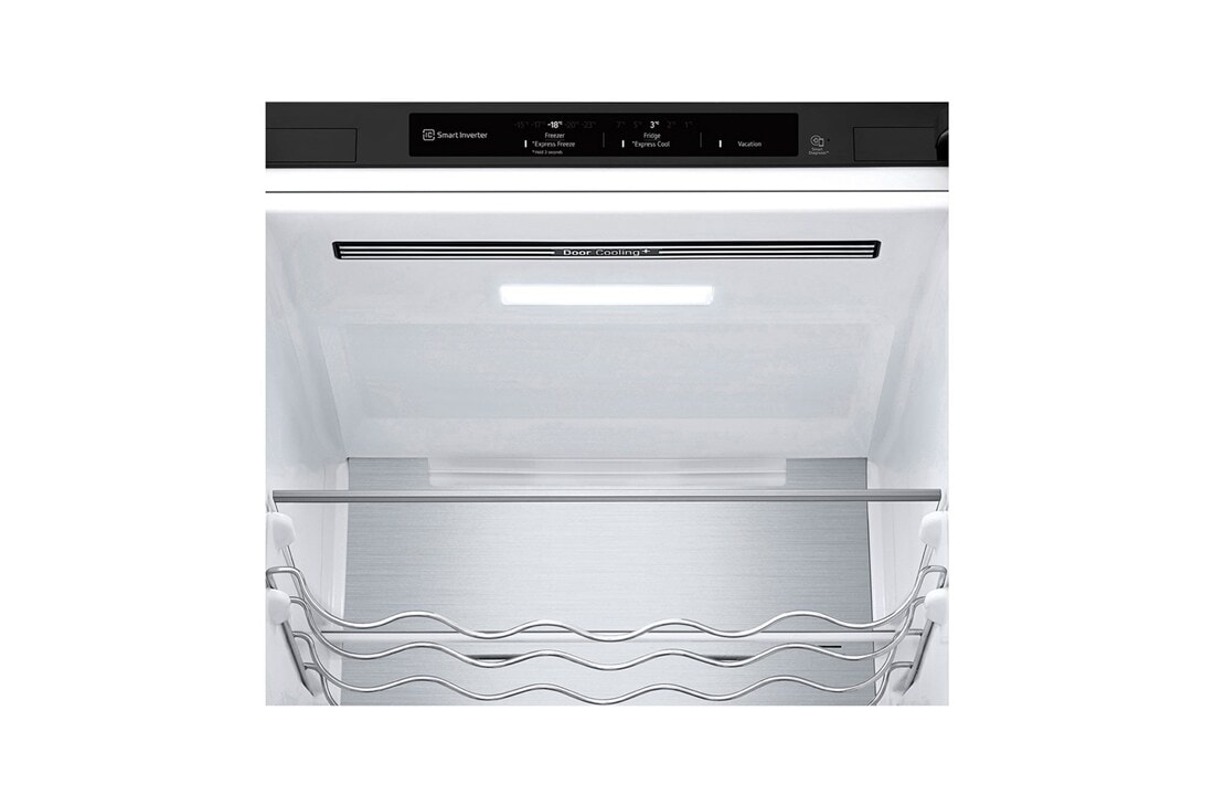 LG 2.03M 387L Jääkaappipakastimet (Essence Black Steel ) - Energialuokka C, Nature Fresh, Door Cooling+™ ja Smart Diagnosis™, inside view, GBV7280CEV, thumbnail 7