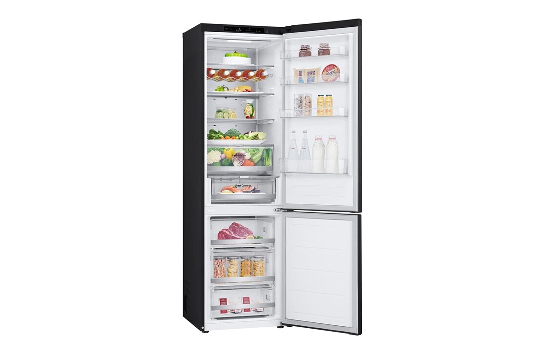LG 2.03M 387L Jääkaappipakastimet (Essence Black Steel ) - Energialuokka C, Nature Fresh, Door Cooling+™ ja Smart Diagnosis™, right side view, GBV7280CEV, thumbnail 12