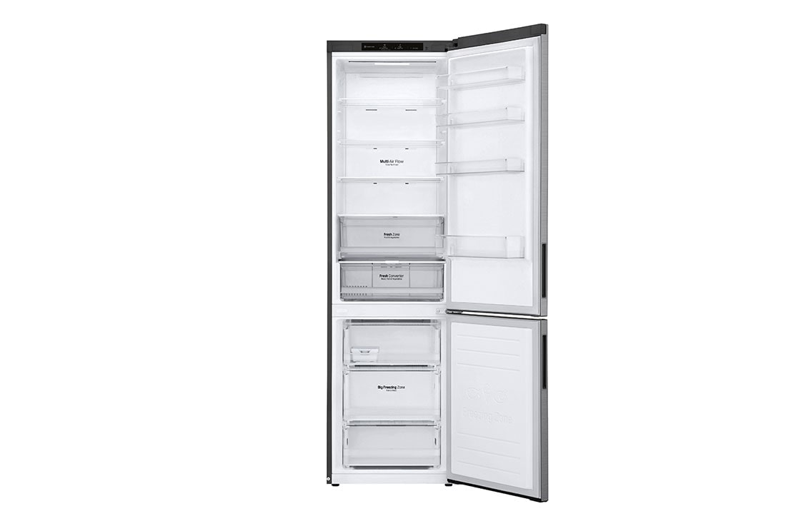 LG 2.03M 384L Jääkaappipakastimet (Shiny Steel) - Energialuokka B, Nature Fresh, Door Cooling+™ ja Smart Diagnosis™, GBP62PZNBC, GBP62PZNBC, thumbnail 4