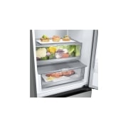 LG 2.03M 387L Jääkaappipakastimet (Metal Sorbet ) - Energialuokka A, Nature Fresh, Door Cooling+™ ja Smart Diagnosis™, Drawer view with meat, GBV7280AMB, thumbnail 6