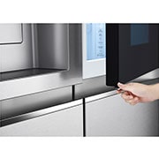 LG 635L InstaView Door in Door™ Side by Side (Metal Sorbet), Energialuokka E, Vesi/jää ilman vesijohtoliitäntää, Smart Diagnosis™ kanssa Wi-Fi, door view , GSXV91MBAE, thumbnail 8