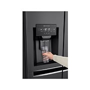 LG 634L Side by Side (Matte Black Stainless Steel), Jään ja veden annostelija, Energialuokka F, Vesi/jää ilman vesijohtoliitäntää, Smart Diagnosis™, filter view, GSLV31MCXM, thumbnail 6