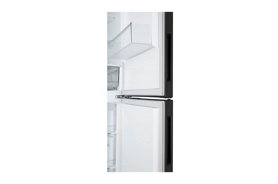 LG 2.03M 384L Jääkaappipakastimet (Matte Black Stainless Steel) - Energialuokka B, Nature Fresh, Door Cooling+™ ja Smart Diagnosis™, door side view, GBP62MCNBC, thumbnail 11