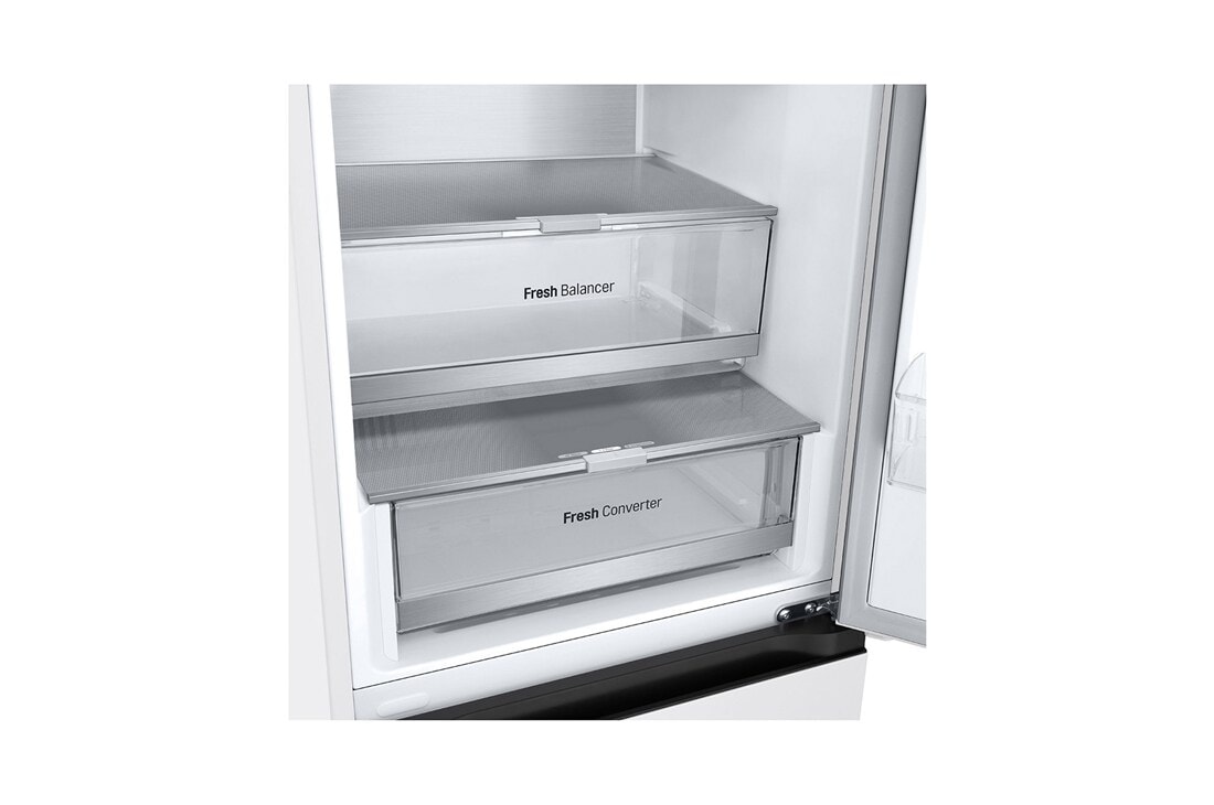 LG 1.86M 344L Jääkaappipakastimet (Valkoinen ) - Energialuokka C, Nature Fresh, Door Cooling+™ ja Smart Diagnosis™, Laatikon ruoka, GBV7180CSW, thumbnail 4