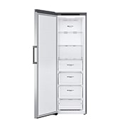 LG 324L Vapaasti seisova pakastin (Shiny Steel) - Energialuokka D, Total No Frost, Express Freeze, Etupuoli avoinna ruokaa, GFT41PZGSF, thumbnail 3
