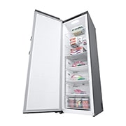 LG 324L Vapaasti seisova pakastin (Shiny Steel) - Energialuokka D, Total No Frost, Express Freeze, Vasen sivunäkymä, GFT41PZGSF, thumbnail 8