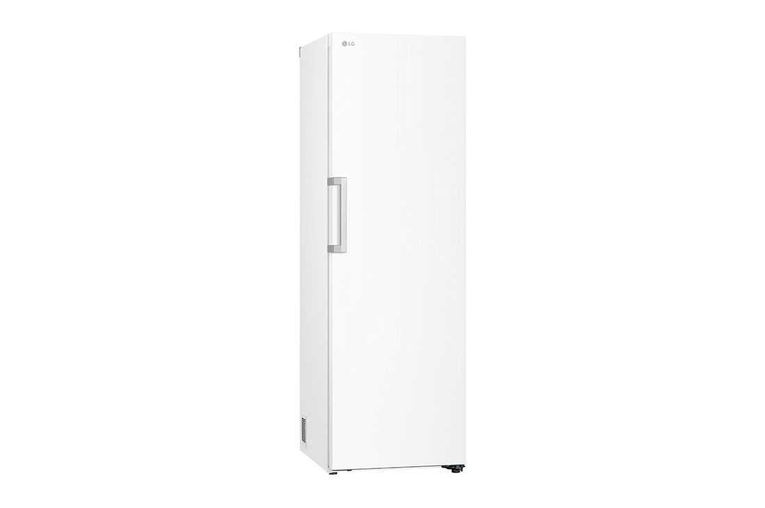 LG 386L Vapaasti seisova jääkaappi (Valkoinen) - Energialuokka D, Door Cooling™, LINEARCooling™, Moist Balance Crisper™, Vasen sivunäkymä avoinna ruokaa, GLT51SWGSF, thumbnail 11