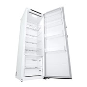 LG 386L Vapaasti seisova jääkaappi (Valkoinen) - Energialuokka D, Door Cooling™, LINEARCooling™, Moist Balance Crisper™, Vasen sivunäkymä avoinna, GLT51SWGSF, thumbnail 10