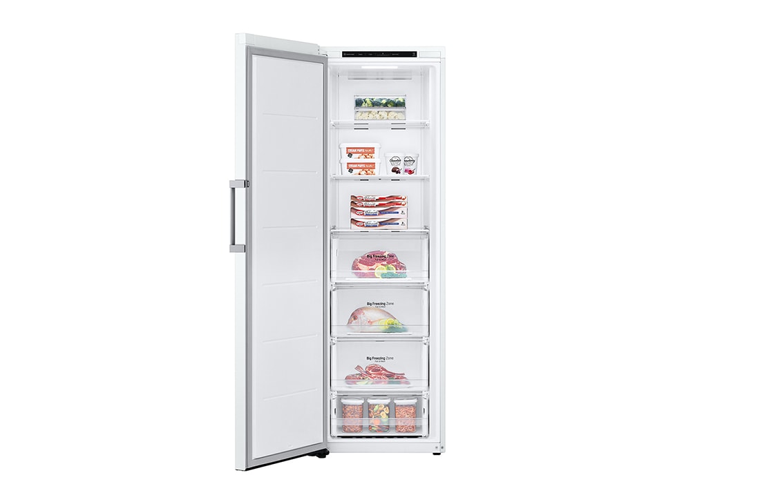 LG 324L Vapaasti seisova pakastin (Valkoinen) - Energialuokka D, Total No Frost, Express Freeze, Front Open Food, GFT41SWGSF, thumbnail 2