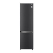 LG 2.03M 384L Jääkaappipakastimet(Matte Black Stainless Steel) - Energialuokka C, Nature Fresh, Door Cooling+™ ja Smart Diagnosis™, Front view, GBB62MCGGN, thumbnail 1