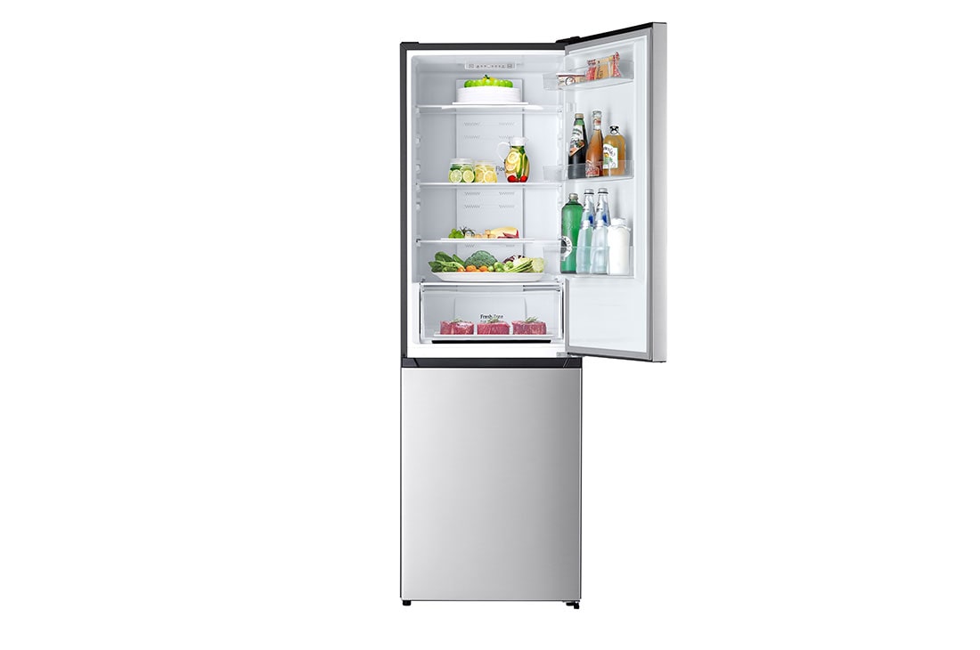 LG 1.86M 304L Jääkaappipakastimet(Silver) - Energialuokka D,  Zero Clearance, Total No Frost, Front half open food, GBM21HSADH, thumbnail 4