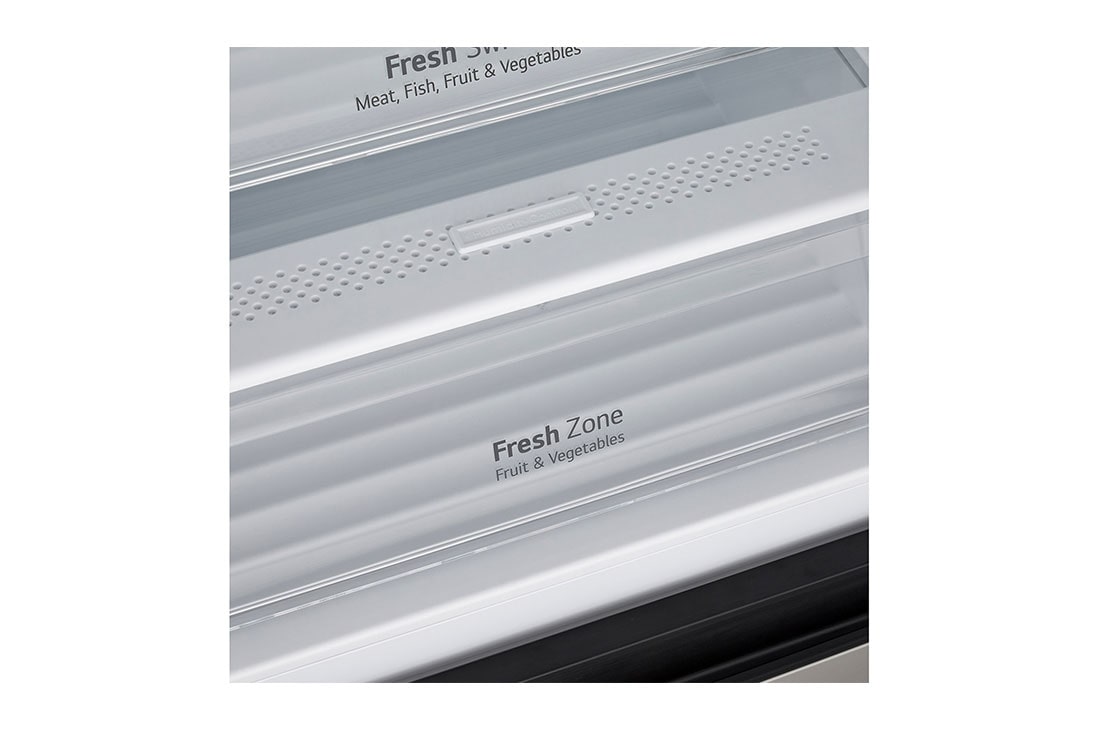 LG 2.03M 336L Jääkaappipakastimet(Silver) - Energialuokka D, Fresh Switch, Zero Clearance, Total No Frost, drawer side view, GBM22HSADH, thumbnail 8