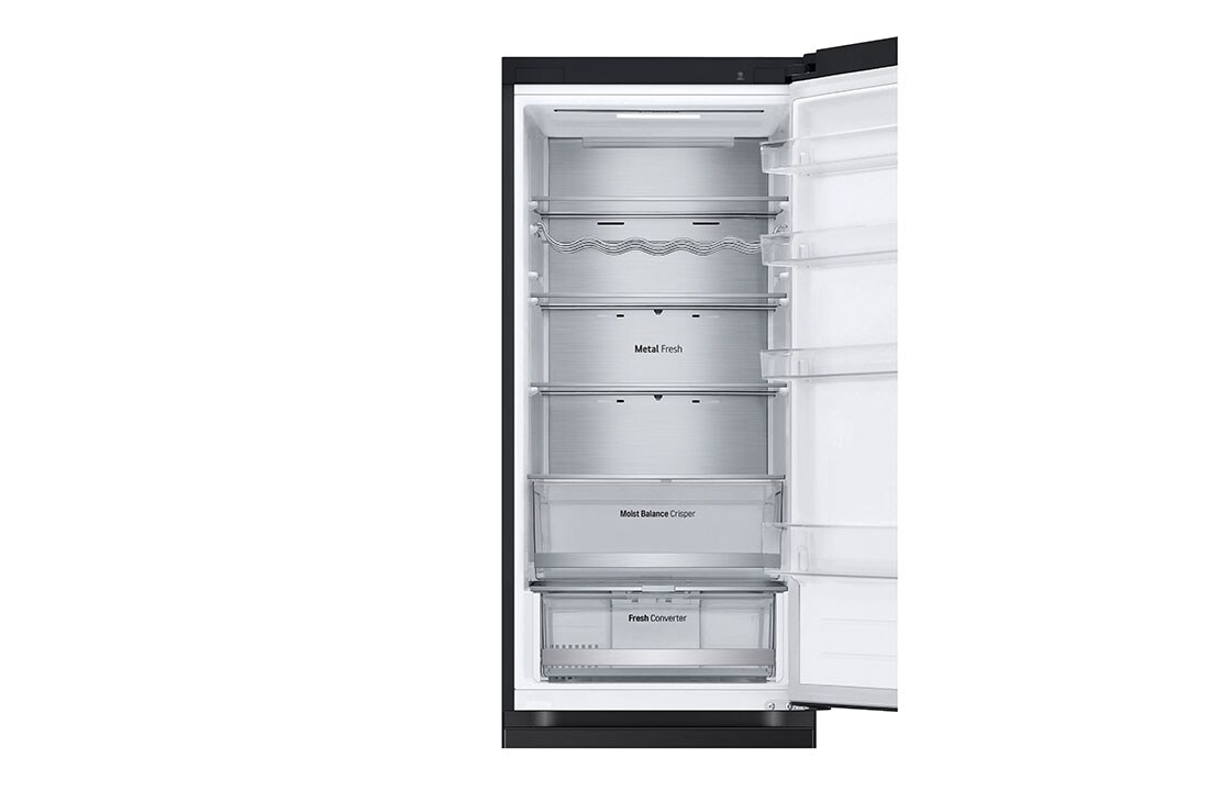 LG 2.03M 387L Jääkaappipakastimet (Matte Black) - Energialuokka C, Door Cooling™ ja Smart Diagnosis™ ja Wi-Fi, top door empty , GBV5250CEP, thumbnail 9