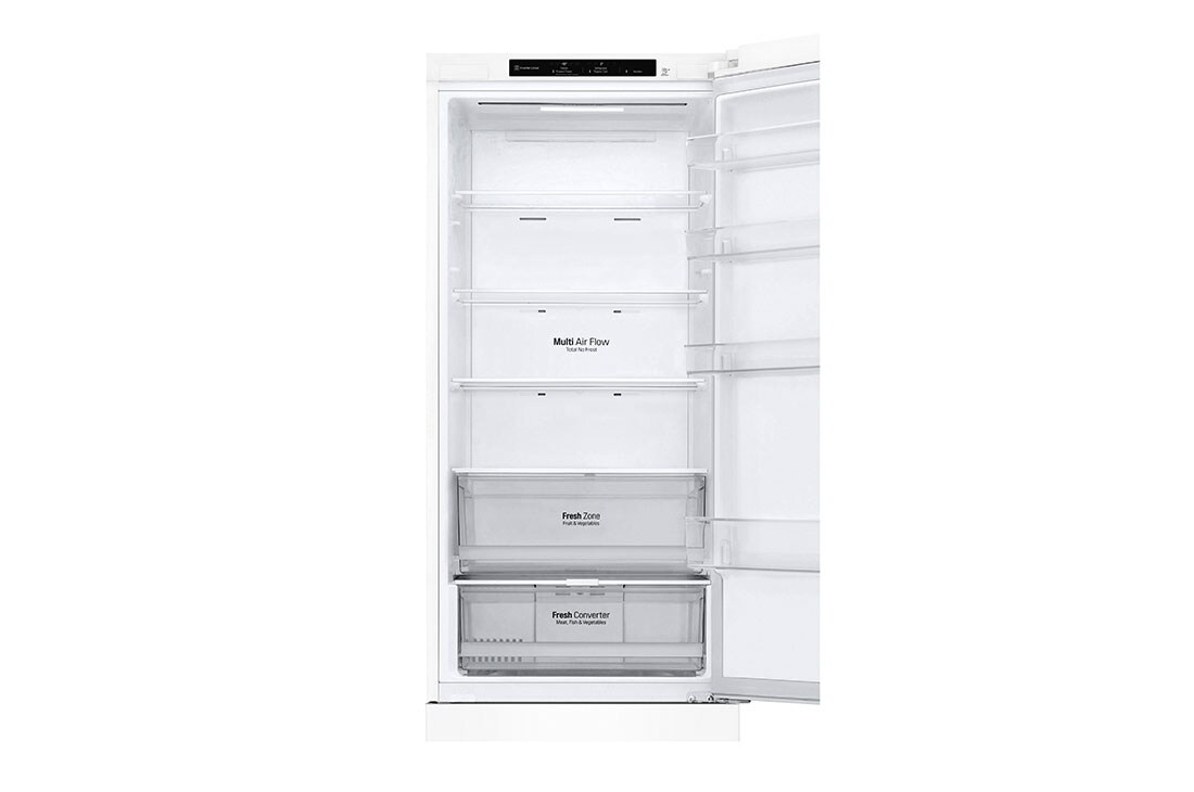 LG GBP62SWNGN 2.03M 384L Jääkaappipakastimet (Valkoinen) - EnergialuokkaD, Door Cooling™ja Smart Diagnosis™, top view without food, GBP62SWNGN, thumbnail 12