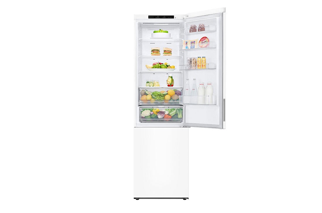 LG GBP62SWNGN 2.03M 384L Jääkaappipakastimet (Valkoinen) - EnergialuokkaD, Door Cooling™ja Smart Diagnosis™, top view with food, GBP62SWNGN, thumbnail 3