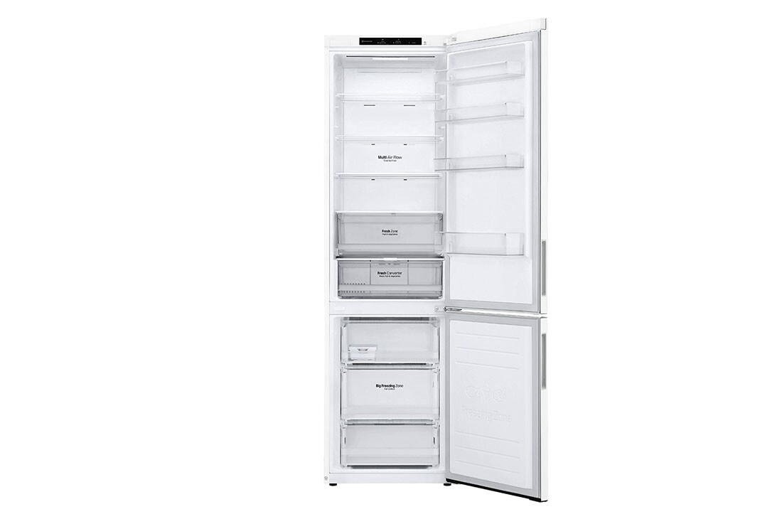 LG GBP62SWNGN 2.03M 384L Jääkaappipakastimet (Valkoinen) - EnergialuokkaD, Door Cooling™ja Smart Diagnosis™, front view without food, GBP62SWNGN, thumbnail 4