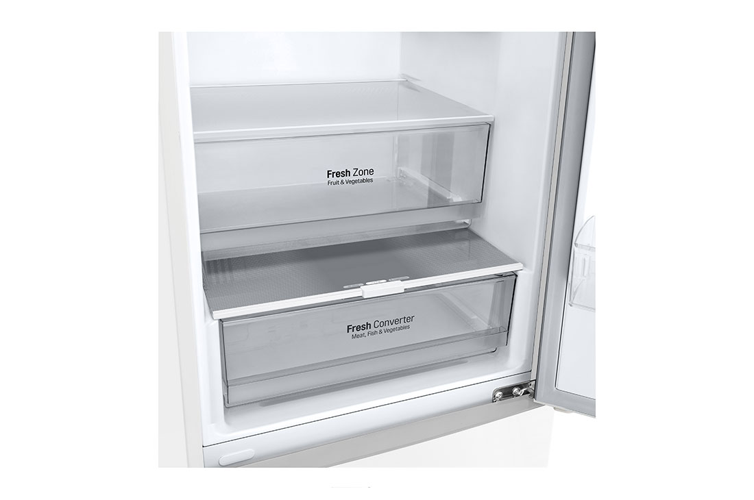 LG GBP62SWNGN 2.03M 384L Jääkaappipakastimet (Valkoinen) - EnergialuokkaD, Door Cooling™ja Smart Diagnosis™, freezer view, GBP62SWNGN, thumbnail 6
