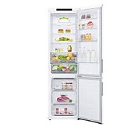LG GBP62SWNGN 2.03M 384L Jääkaappipakastimet (Valkoinen) - EnergialuokkaD, Door Cooling™ja Smart Diagnosis™, front view with food, GBP62SWNGN, thumbnail 2