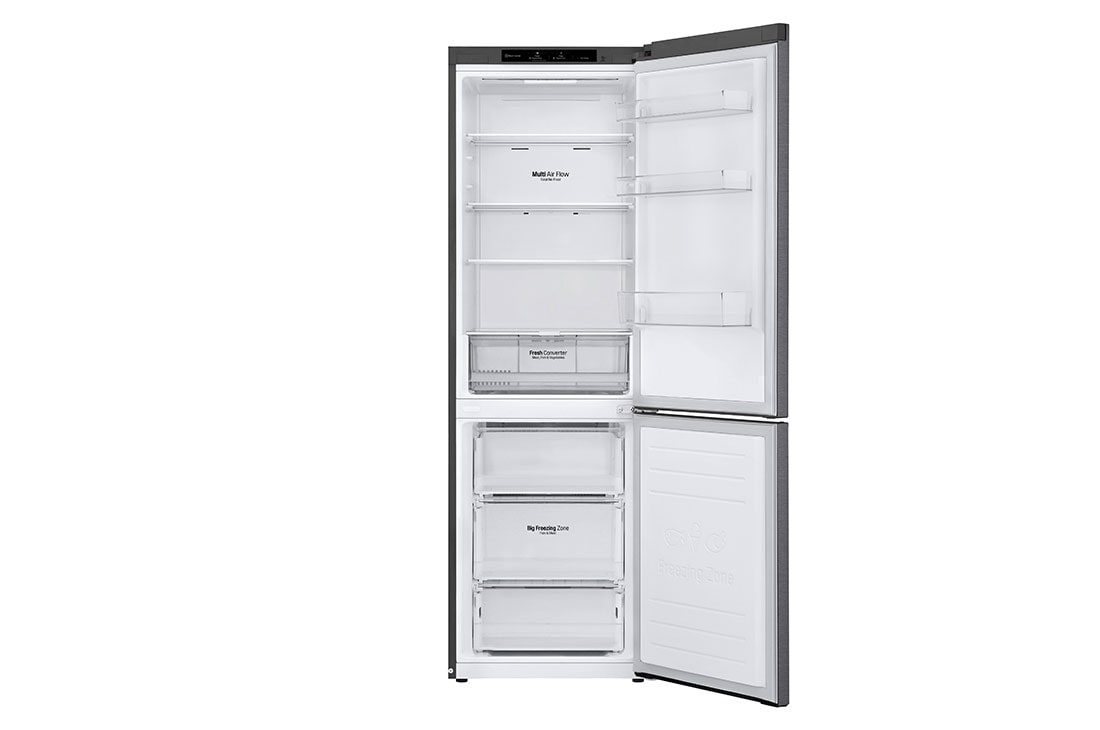 LG GBP61DSPGN 1.86M 341L Jääkaappipakastimet (Dark Silver) - Energialuokka D, Door Cooling™ja Smart Diagnosis™, front view without food, GBP61DSPGN, thumbnail 3