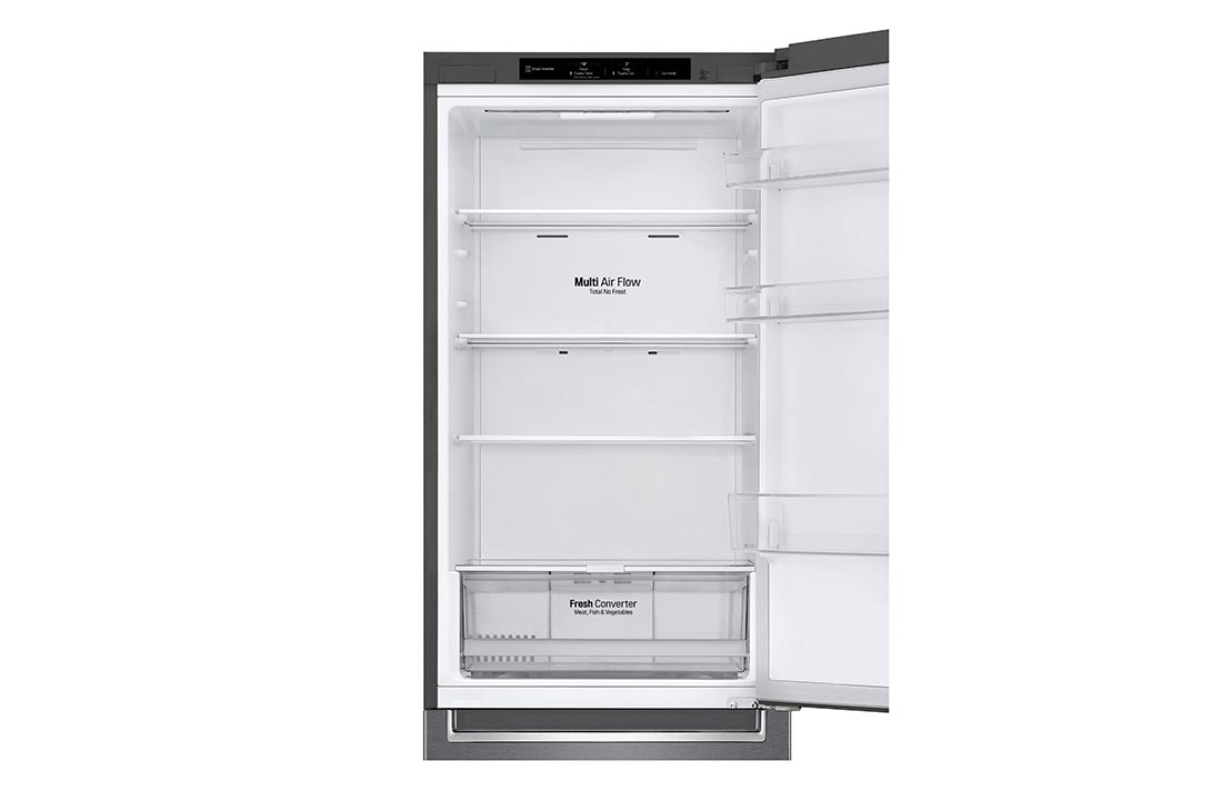 LG GBP61DSPGN 1.86M 341L Jääkaappipakastimet (Dark Silver) - Energialuokka D, Door Cooling™ja Smart Diagnosis™, top freezer view, GBP61DSPGN, thumbnail 8