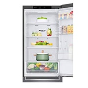 LG GBP61DSPGN 1.86M 341L Jääkaappipakastimet (Dark Silver) - Energialuokka D, Door Cooling™ja Smart Diagnosis™, top freezer view with food, GBP61DSPGN, thumbnail 9