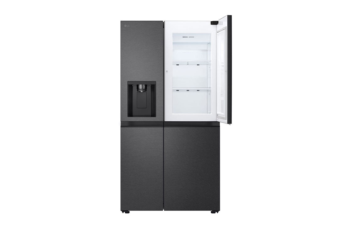 LG 641L Side by Side (Matte Black), Energialuokka E, Vesi/jää ilman vesijohtoliitäntää, Smart Diagnosis™ , right top door without open, GSJC41EPPE, thumbnail 7