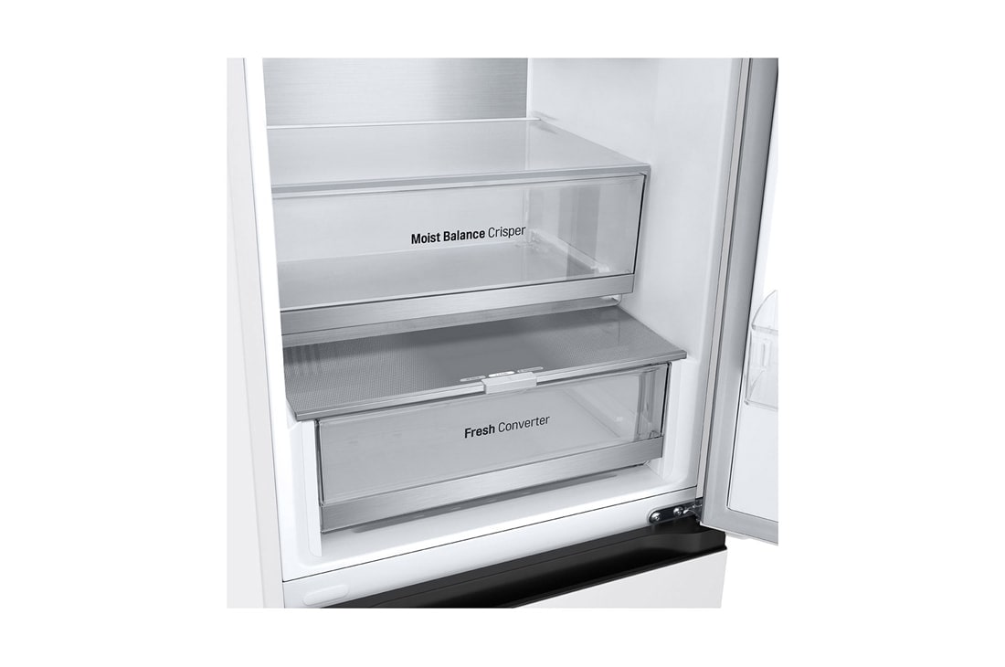 LG 2.03M 387L Jääkaappipakastimet (Valkoinen) - Energialuokka C, Door Cooling™ ja Smart Diagnosis™ ja Wi-Fi, zoom view, GBV5250CSW, thumbnail 5