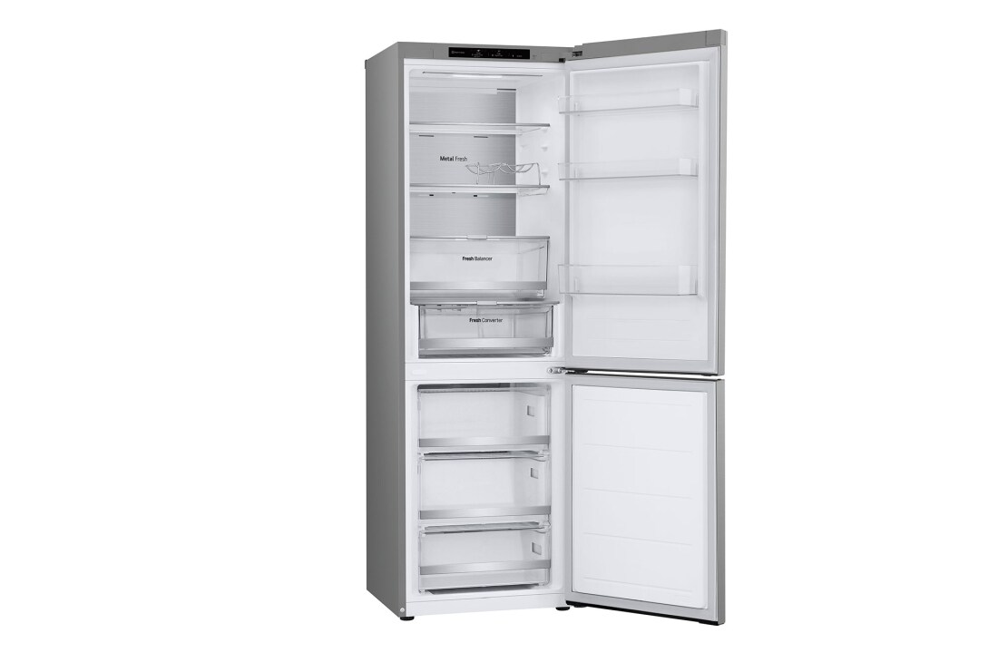 LG 1.86M 344L Jääkaappipakastimet (Prime Silver) - Energialuokka D, Nature Fresh, Door Cooling+™ ja Smart Diagnosis™, right side empty view, GBV7180DPY, thumbnail 11