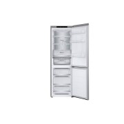 LG 1.86M 344L Jääkaappipakastimet (Prime Silver) - Energialuokka D, Nature Fresh, Door Cooling+™ ja Smart Diagnosis™, front view with empty double door open, GBV7180DPY, thumbnail 3
