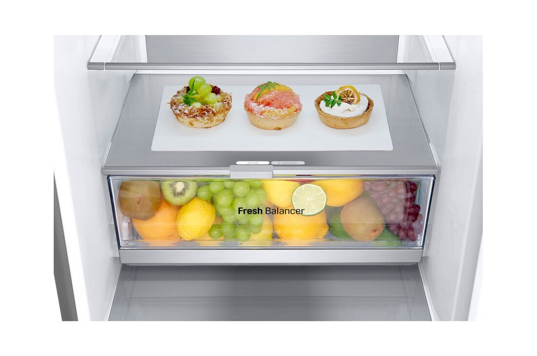 LG 2.03M 387L Jääkaappipakastimet (Prime Silver ) - Energialuokka D, Nature Fresh, Door Cooling+™ ja Smart Diagnosis™, GBV7280DPY, thumbnail 12