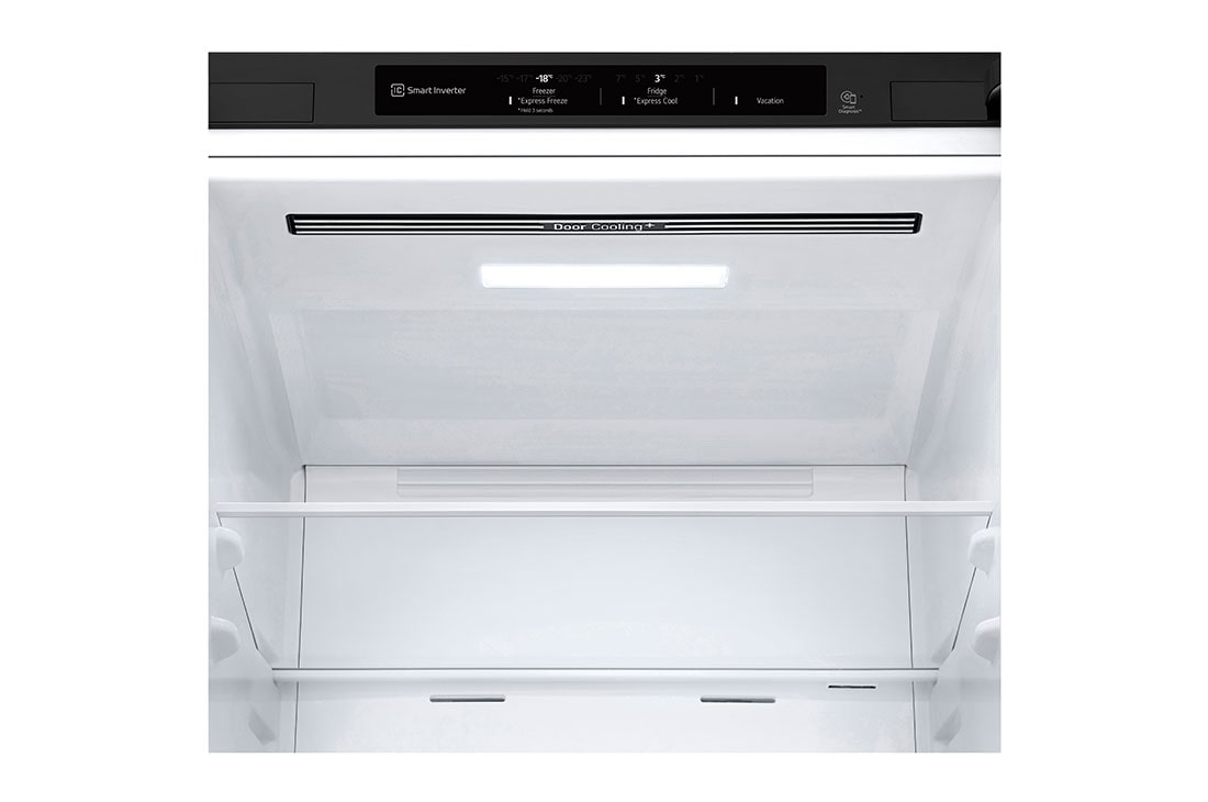 LG 1.86M 344L Jääkaappipakastimet (Matte Black) - Energialuokka E, Nature Fresh, Door Cooling+™ ja Smart Diagnosis™, Drawer view, GBV3100EEP, thumbnail 5