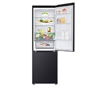 LG 1.86M 344L Jääkaappipakastimet (Matte Black) - Energialuokka E, Nature Fresh, Door Cooling+™ ja Smart Diagnosis™, Front open with food stored, GBV3100EEP, thumbnail 6