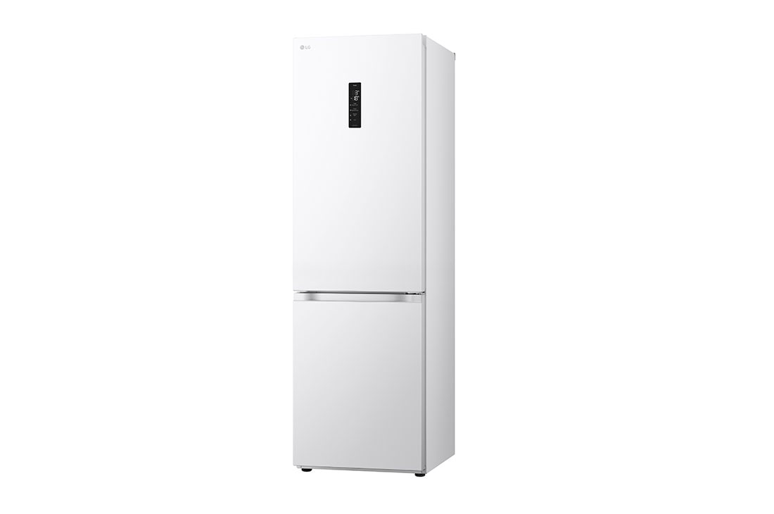 LG 1.86M 344L Jääkaappipakastimet (Valkoinen) - Energialuokka E, Nature Fresh, Door Cooling+™ ja Smart Diagnosis™, Right side view, GBV3100ESW, thumbnail 14