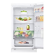LG 1.86M 344L Jääkaappipakastimet (Valkoinen) - Energialuokka E, Nature Fresh, Door Cooling+™ ja Smart Diagnosis™, Top door open with food, GBV3100ESW, thumbnail 6
