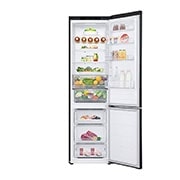 LG 2.03M 387L Jääkaappipakastimet(Matte Black) - Energialuokka D, Door Cooling™ ja Smart Diagnosis™ , front open, GBV3200DEP, thumbnail 2