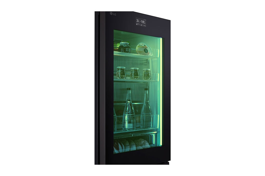 LG 186M 352L Jääkaappipakastimet(Essence Black) - Energialuokka D, InstaView™, Nature Fresh, Door Cooling+™ Smart Diagnosis™ kanssa Wi-Fi, instaview, GBG7190CEV, thumbnail 12