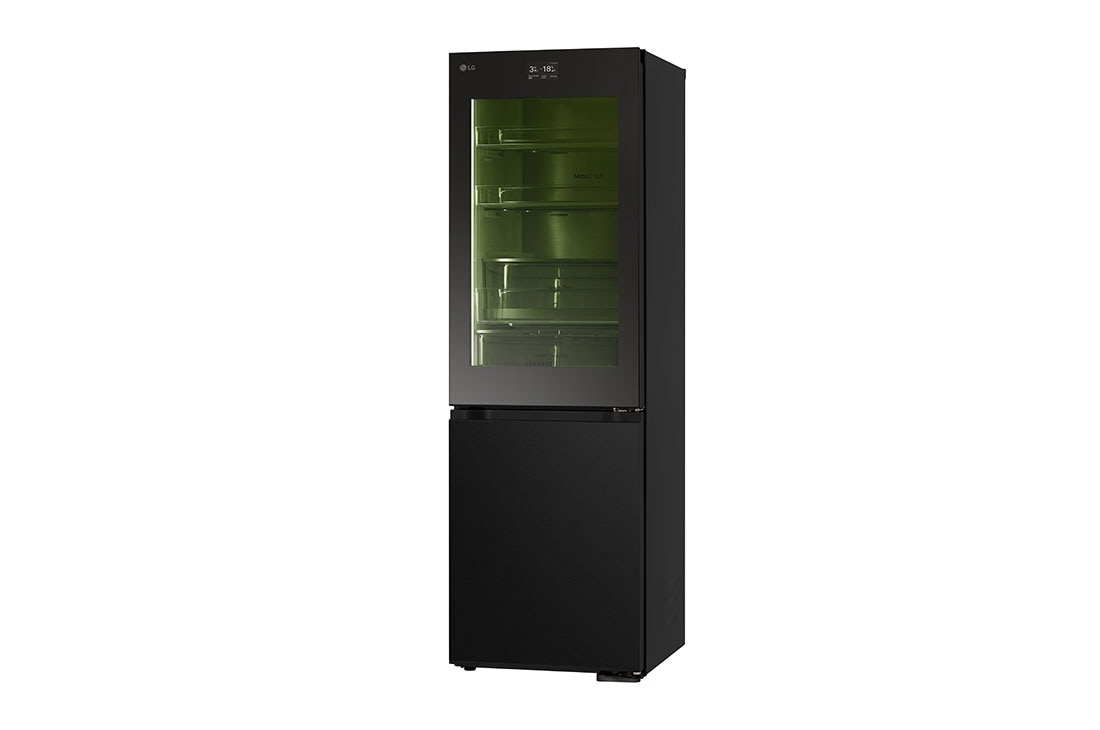 LG 186M 352L Jääkaappipakastimet(Essence Black) - Energialuokka D, InstaView™, Nature Fresh, Door Cooling+™ Smart Diagnosis™ kanssa Wi-Fi, Left side, GBG7190CEV, thumbnail 17