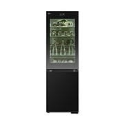 LG 186M 352L Jääkaappipakastimet(Essence Black) - Energialuokka D, InstaView™, Nature Fresh, Door Cooling+™ Smart Diagnosis™ kanssa Wi-Fi, front view, GBG7190CEV, thumbnail 1