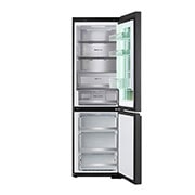 LG 186M 352L Jääkaappipakastimet(Essence Black) - Energialuokka D, InstaView™, Nature Fresh, Door Cooling+™ Smart Diagnosis™ kanssa Wi-Fi, front open, GBG7190CEV, thumbnail 3