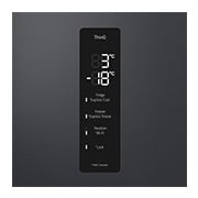 LG 2.03M 387L Jääkaappipakastimet(Matte Black) - Energialuokka D, Door Cooling™ ja Smart Diagnosis™ kanssa Wi-Fi, disply view, GBV5250DEP, thumbnail 6