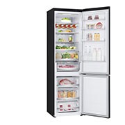 LG 2.03M 387L Jääkaappipakastimet(Matte Black) - Energialuokka D, Door Cooling™ ja Smart Diagnosis™ kanssa Wi-Fi, left side view with food, GBV5250DEP, thumbnail 11