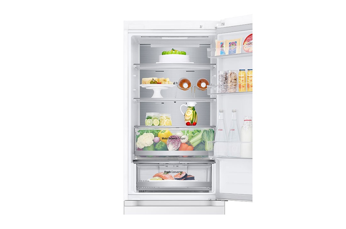 LG 1.86M 344L Jääkaappipakastimet(Valkoinen) - Energialuokka D, Door Cooling™ ja Smart Diagnosis™ kanssa Wi-Fi, Drawer food view, GBV5150DSW, thumbnail 7