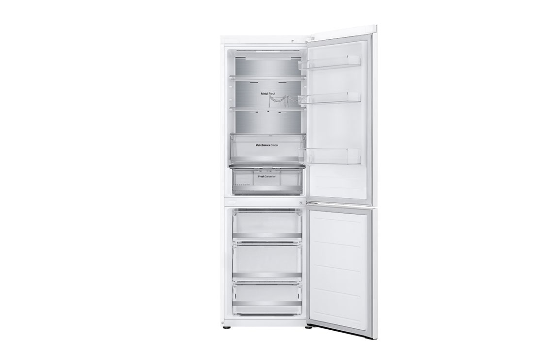 LG 1.86M 344L Jääkaappipakastimet(Valkoinen) - Energialuokka D, Door Cooling™ ja Smart Diagnosis™ kanssa Wi-Fi, Front all door open without food, GBV5150DSW, thumbnail 9