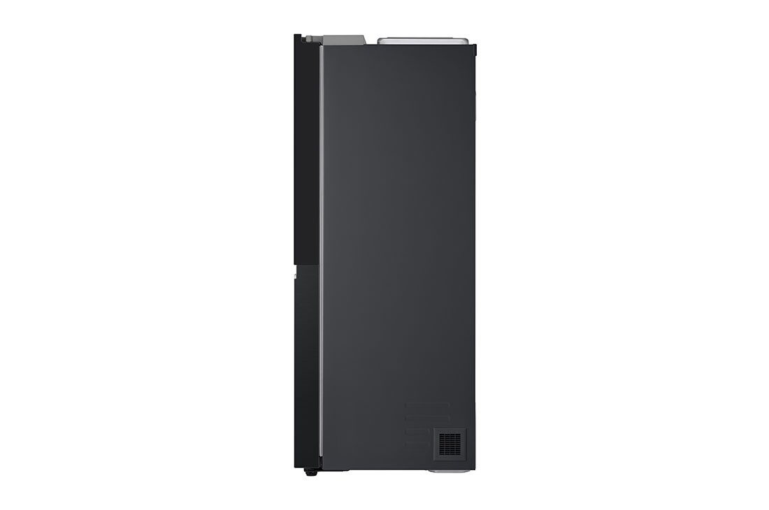 LG 635L InstaView™ Side by Side (Matte Black), Energialuokka E, Vesi/jää ilman vesijohtoliitäntää, Smart Diagnosis™ ja Wi-Fi, side view, GSGV80EPLL, thumbnail 16