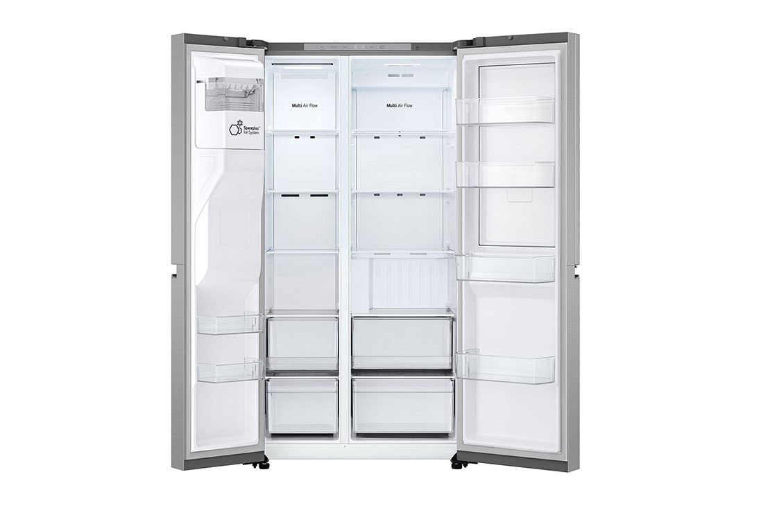 LG 638L Door in Door™ Side by Side (Prime Silver), Energialuokka E, Vesi/jää ilman vesijohtoliitäntää, Smart Diagnosis™ , door open without food , GSJC40PYPE, thumbnail 3