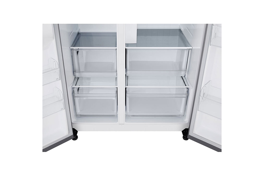 LG 638L Door in Door™ Side by Side (Prime Silver), Energialuokka E, Vesi/jää ilman vesijohtoliitäntää, Smart Diagnosis™ , drower , GSJC40PYPE, thumbnail 9
