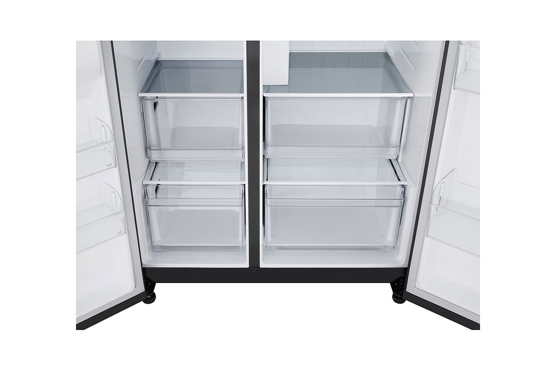 LG 638L Door in Door™ Side by Side (Matte Black), Energialuokka E, Vesi/jää ilman vesijohtoliitäntää, Smart Diagnosis™ , drawer, GSJC40EPPE, thumbnail 9