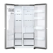 LG 638L Side by Side (Prime Silver), Energialuokka E, Vesi/jää ilman vesijohtoliitäntää, Smart Diagnosis™, Front Open, GSLC40PYPE, thumbnail 3
