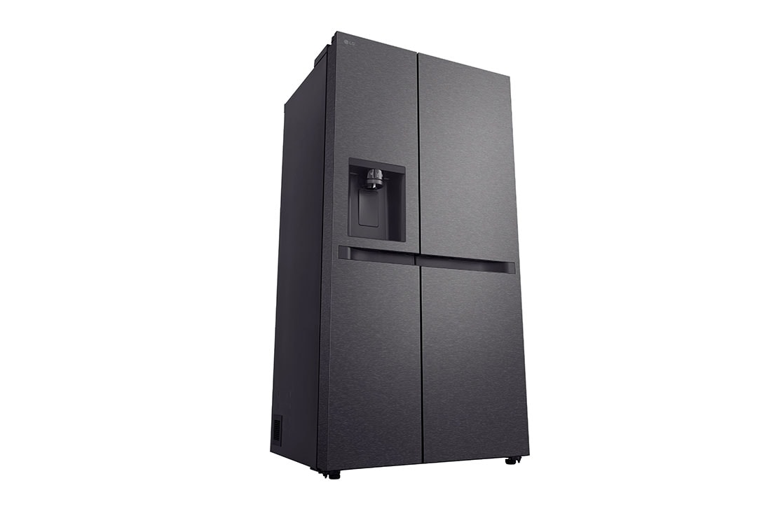 LG 641L Door in Door™ Side by Side (Matte Black), Energialuokka E, Vesi/jää vesijohtoliitännällä, Smart Diagnosis™ , right view, GSLC41EPPE, thumbnail 11