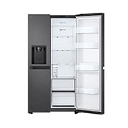 LG 641L Door in Door™ Side by Side (Matte Black), Energialuokka E, Vesi/jää vesijohtoliitännällä, Smart Diagnosis™ , single door open, GSLC41EPPE, thumbnail 10